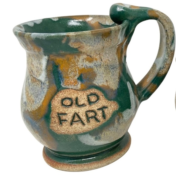 2 Piece Old Pottery Mug and Sugar Dish. Old Fart/Sweet n Low Camouflage Design - Picture 3 of 8